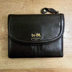 COACH Madison Leather Medium Mahogany Wallet